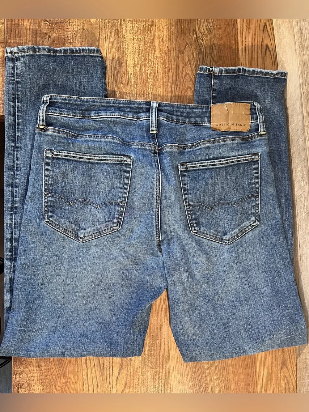 American Eagle AirFlex Jeans Men’s 34x34 Slim Straight Stretch Medium Wash Denim